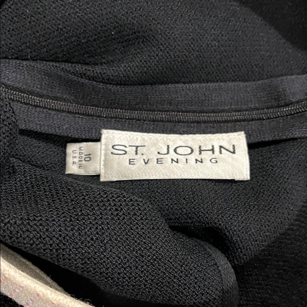 St. John Black Evening Dress